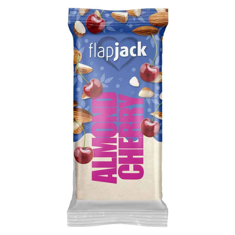FlapJack Oatmeal Almond-Cherry with white coating