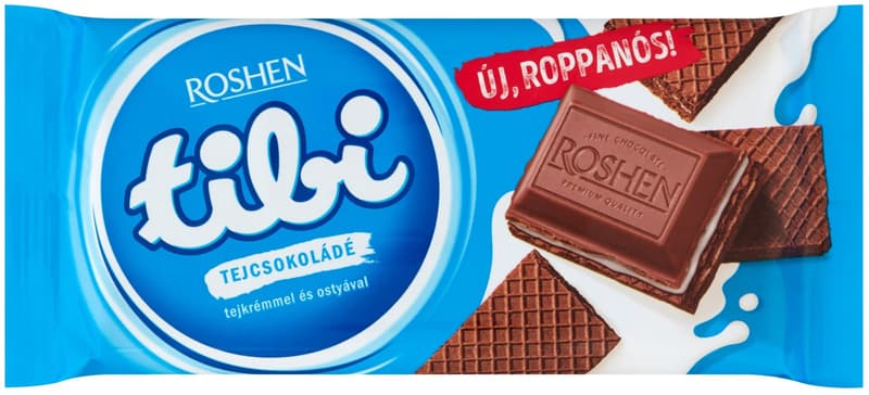 Tibi tejcsokoládé tejkrémmel és ostyával