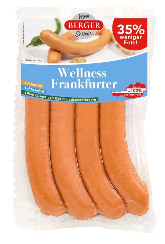 Berger Wellness frankfurti virsli, csökkentett zsírtartalommal
