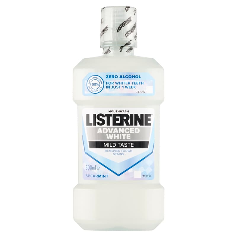 Listerine Advanced White Mild Taste Mouthwash 500 ml