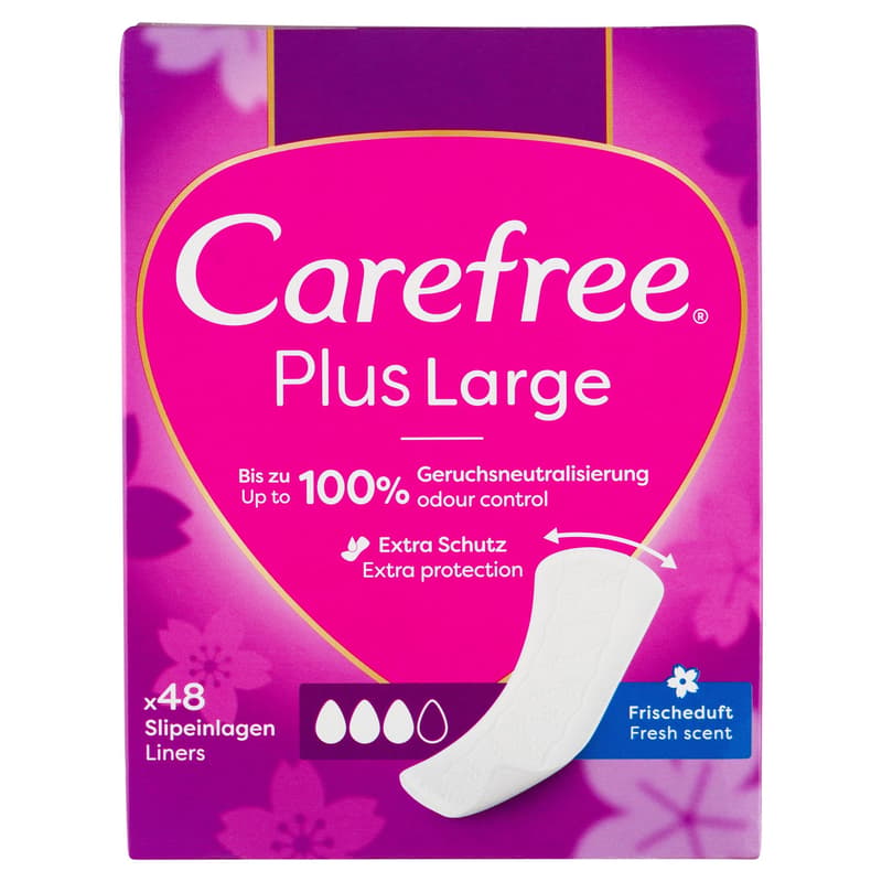 Carefree Plus Large Pantyliners with Fresh Scent 46 pcs