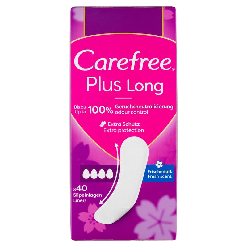 Carefree Plus Long Pantyliners 40 pcs