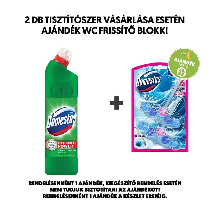 Domestos Extended Power Pine Fresh fertőtlenítő hatású folyékony tisztítószer, 1250 ml