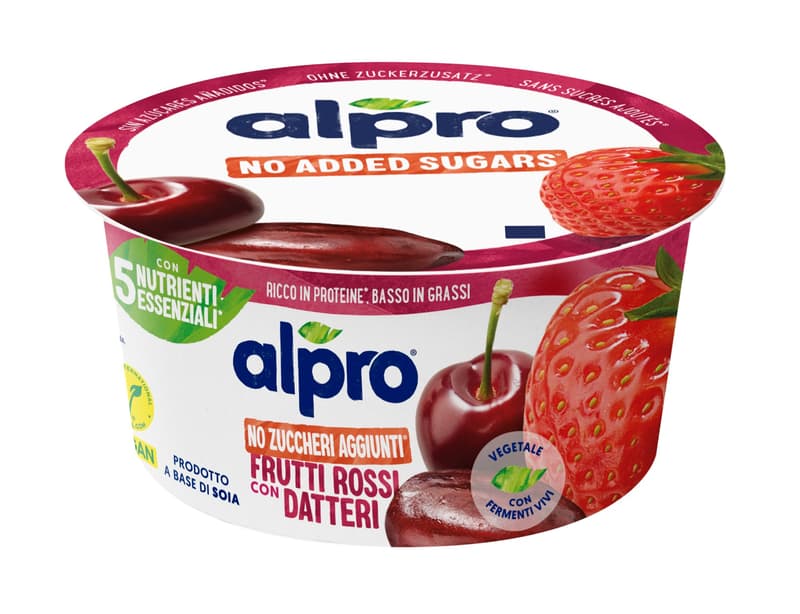 Alpro Redberry-Dates Flavoured Soy Based Alternative to Yoghurt with No Added Sugar