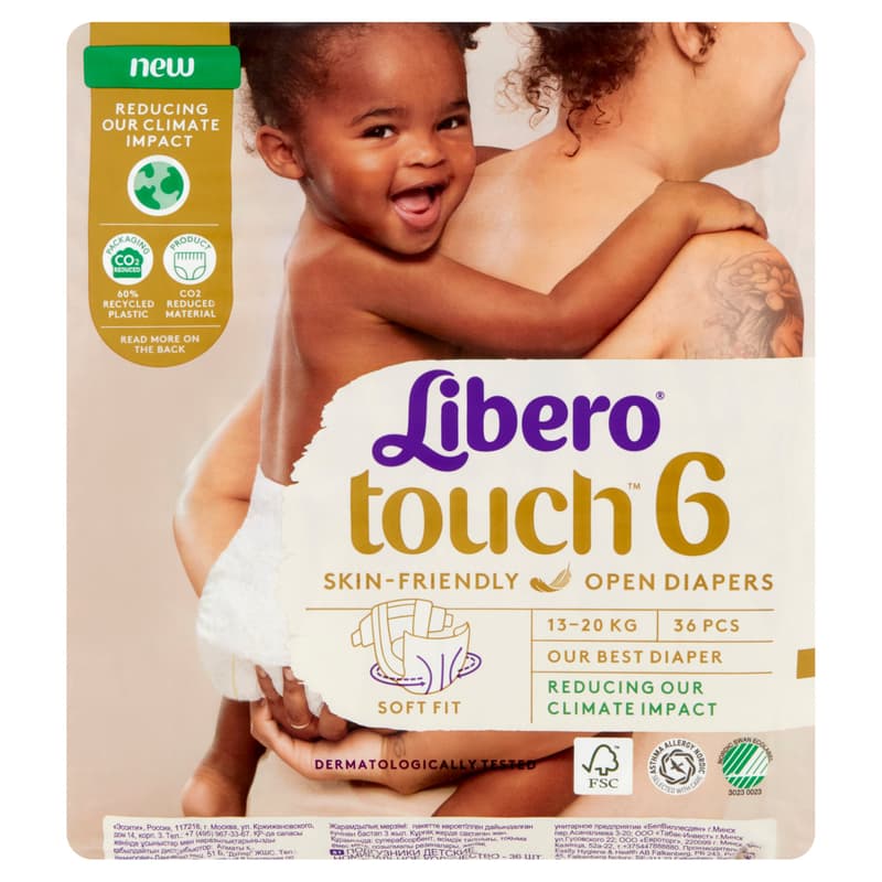 Libero Touch Nadrágpelenka 13-20 kg (6-os méret)