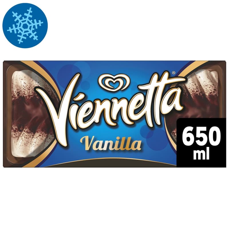 Viennetta vanilla ice cream with cocoa coating