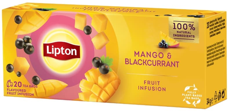 Lipton Mangó-Feketeribizli ízű gyümölcstea