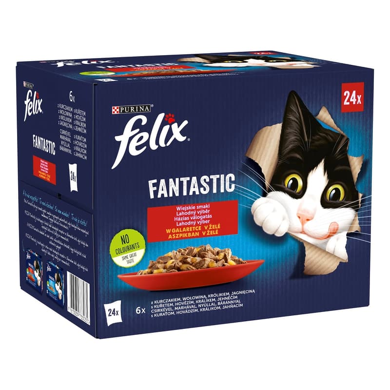 Felix Fantastic Home Selection in Jelly Wet Cat Food 24 x 85 g