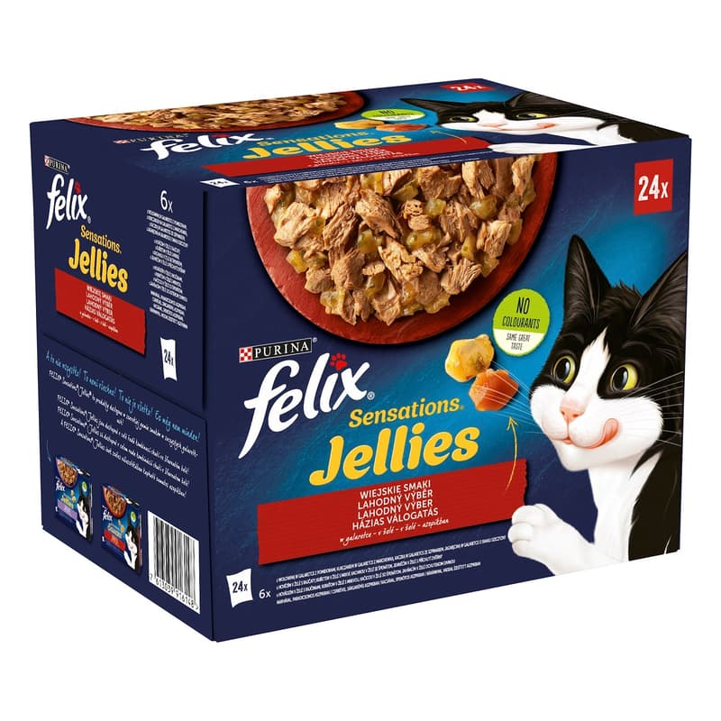 Felix Sensations Jellies Home Selection in Jelly Wet Cat Food