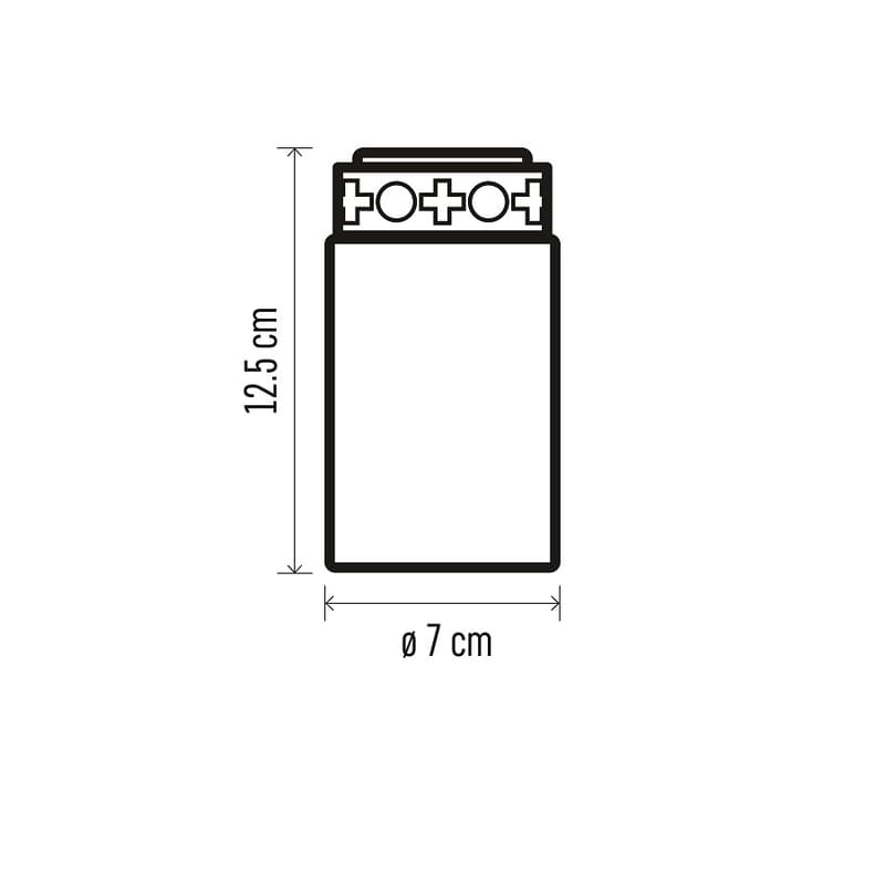 LED temetői mécses, piros, 2x C, kültéri és beltéri, meleg fehér, érzékelő