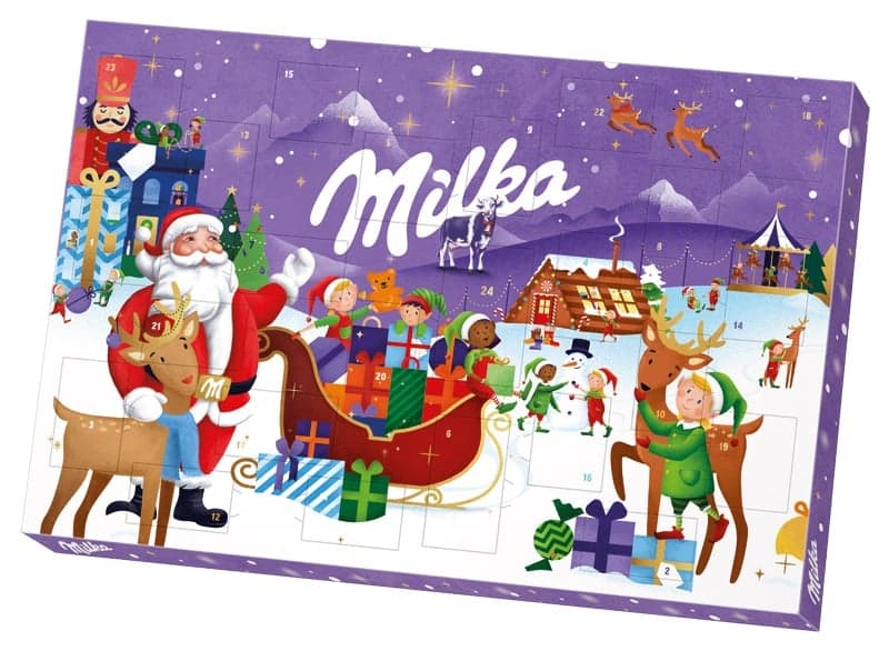 Milka Advent Calendar Santa and His Reindeer