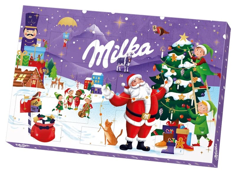 Milka Advent Calendar Santa and His Reindeer