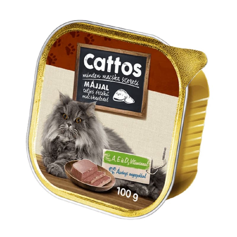 Cattos alutálkás macskaeledel, májas