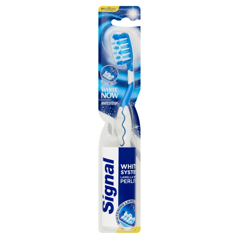 Signal White Now medium hard toothbrush
