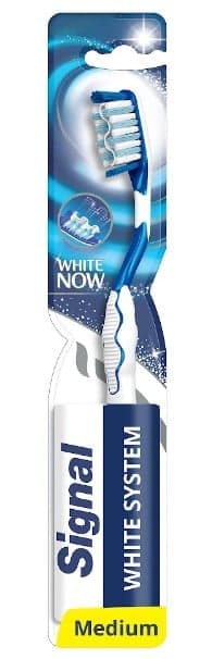 Signal White Now medium hard toothbrush