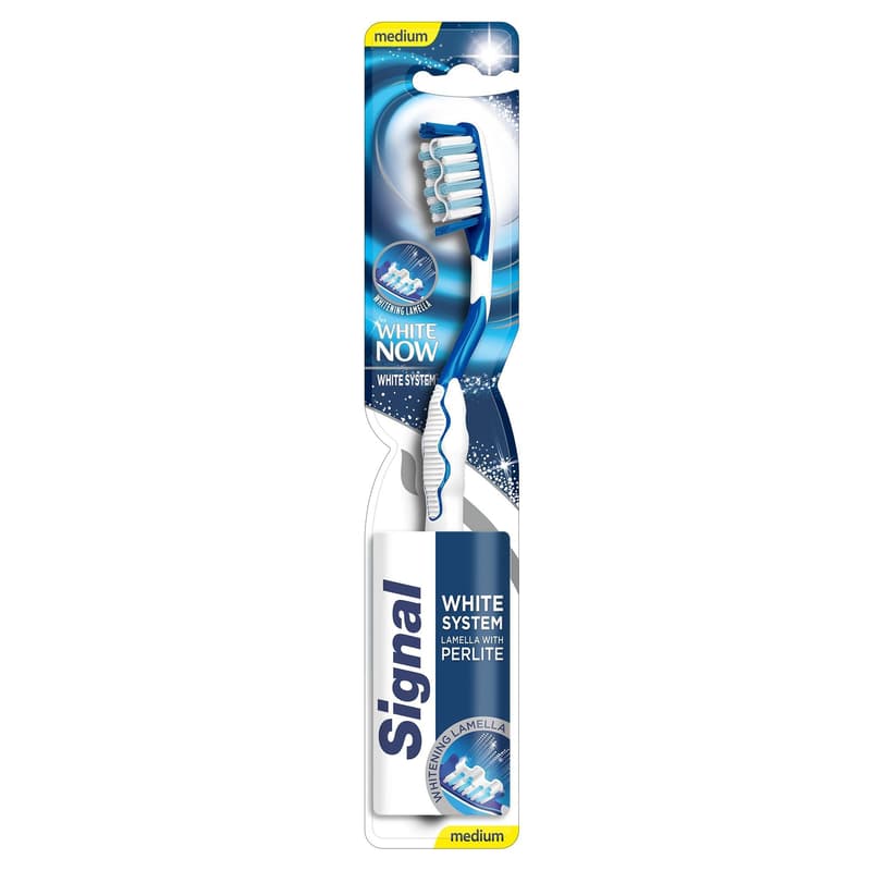 Signal White Now medium hard toothbrush