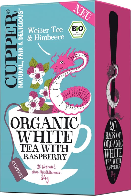 CUPPER White tea Raspberry organic tea
