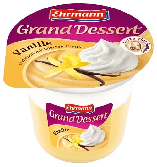 Ehrmann Grand dessert vanilla pudding with whipped cream