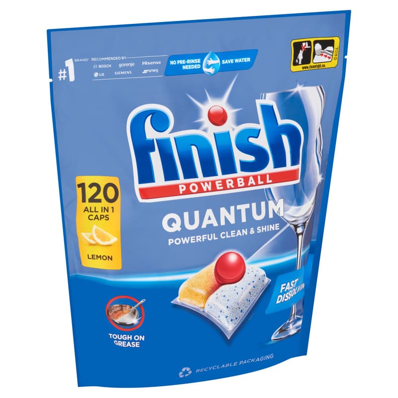 Finish washing tablets quantum 120 lemon