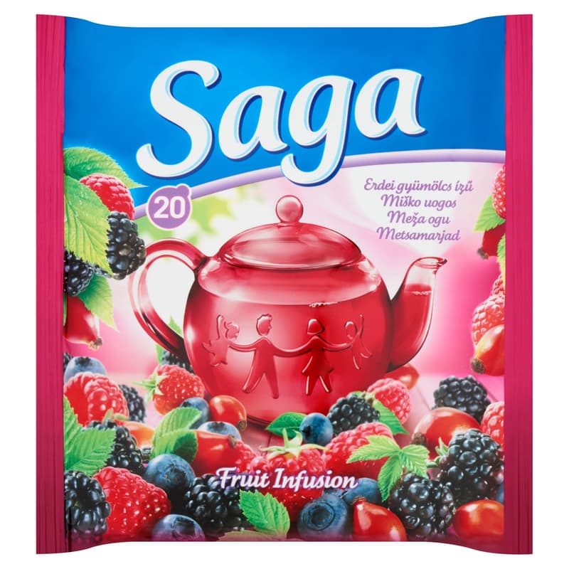 Saga forest fruit flavored fruit tea 20 filters