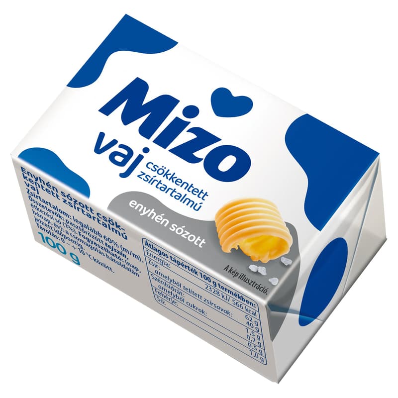 Mizo vaj csökkentett zsírtartalommal (60%), enyhén sózott