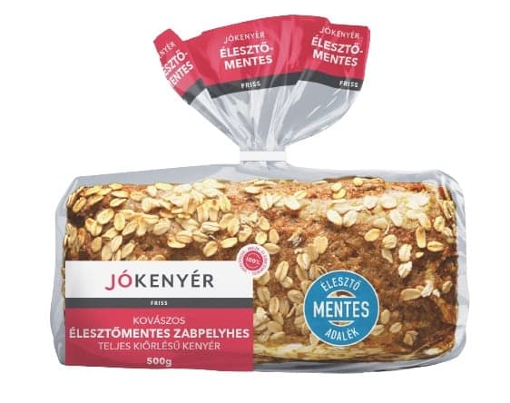 JÓkenyér Kovászos élesztőmentes teljeskiőrlésű zabpelyhes kenyér