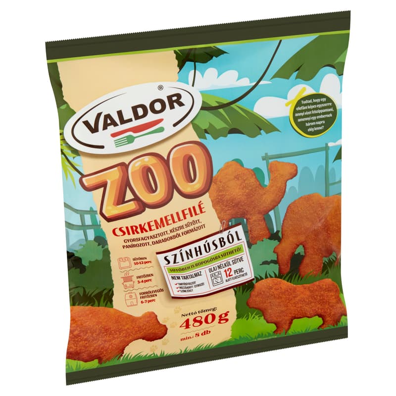 Valdor ZOO fagyasztott, készre sütött, panírozott csirkemellfilé