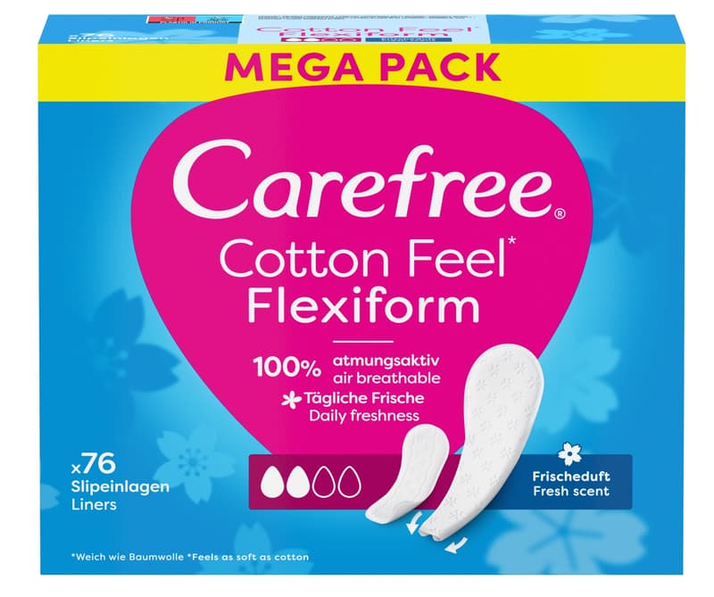 Carefree Cotton Flexiform Fresh 76 pcs