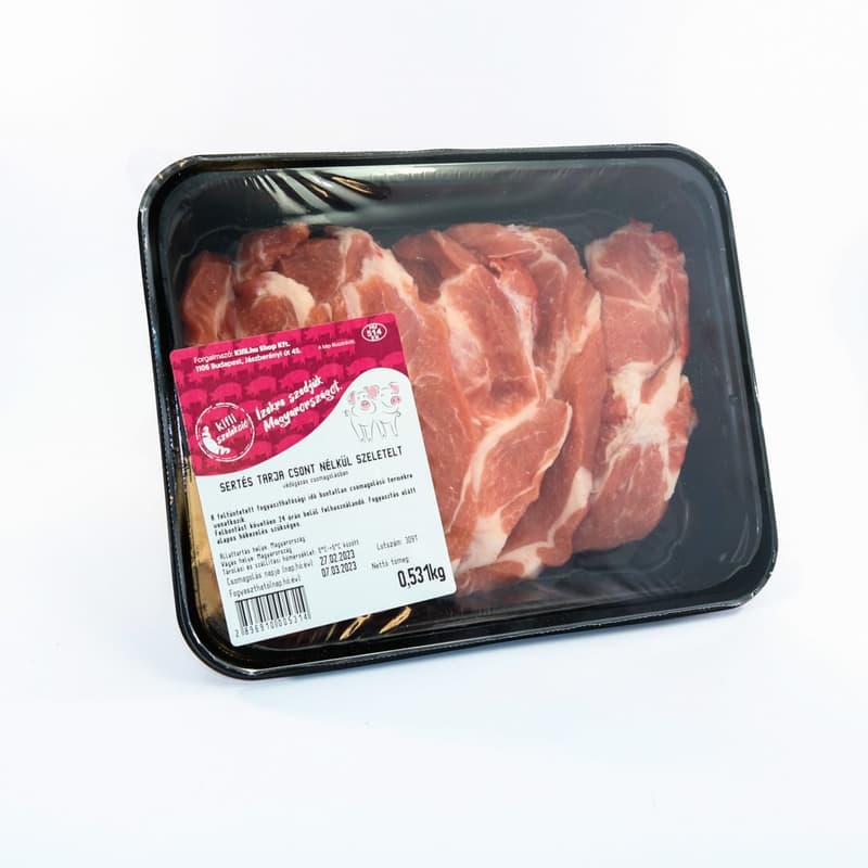 Pork collar, boneless, sliced