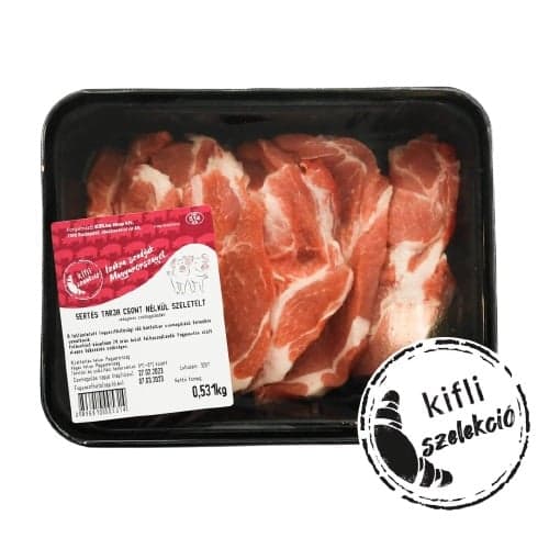Pork collar, boneless, sliced