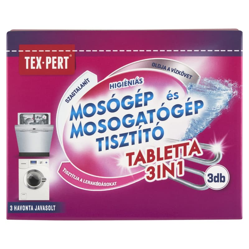 Texpert mosógép-mosogatógép tisztító tabletta