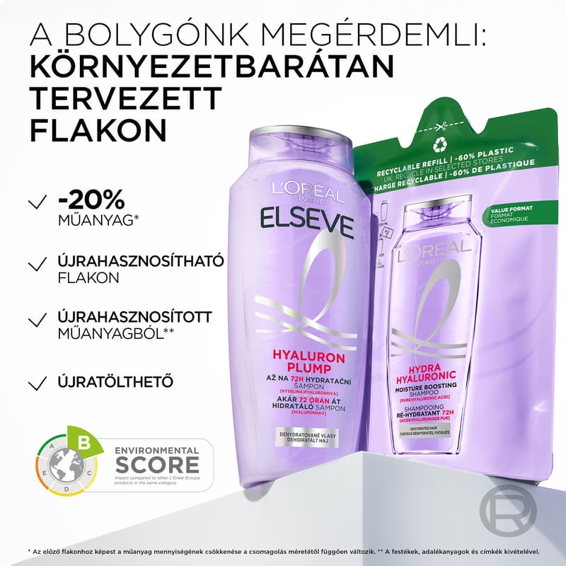 L'Oréal Paris ELSEVE Hyaluron Plump 72H Hydrating shampoo with Hyaluronic Acid