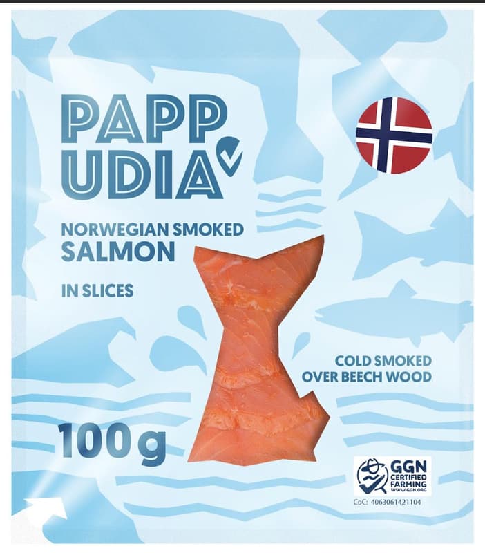 Norwegian smoked salmon in slices