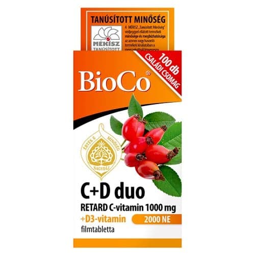 BioCo C+D3 DUO Vitamin C 1000mg Vitamin D3 2000NE retard film-coated tablets 100x