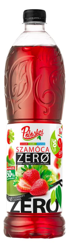 Pölöskei strawberry flavoured syrup 50%, zero added sugar