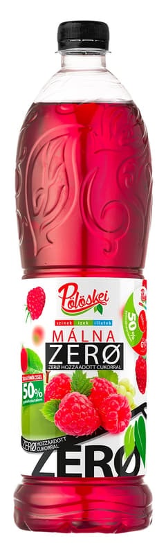 Pölöskei raspberry flavoured syrup 50%, zero added sugar