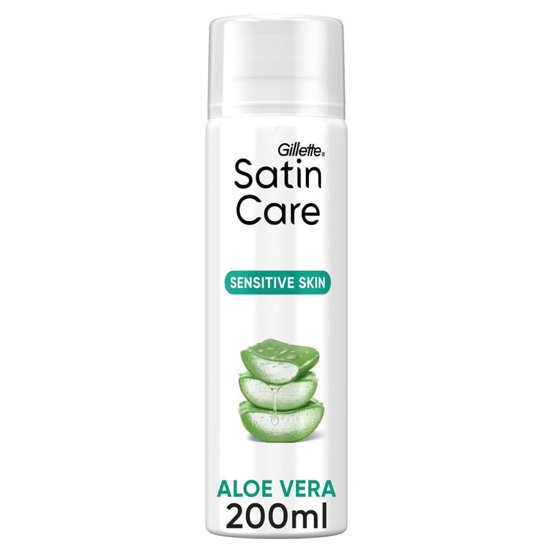 Gillette Satin Care Sensitive Aloe Vera Glide Borotvazselé, 200 ml