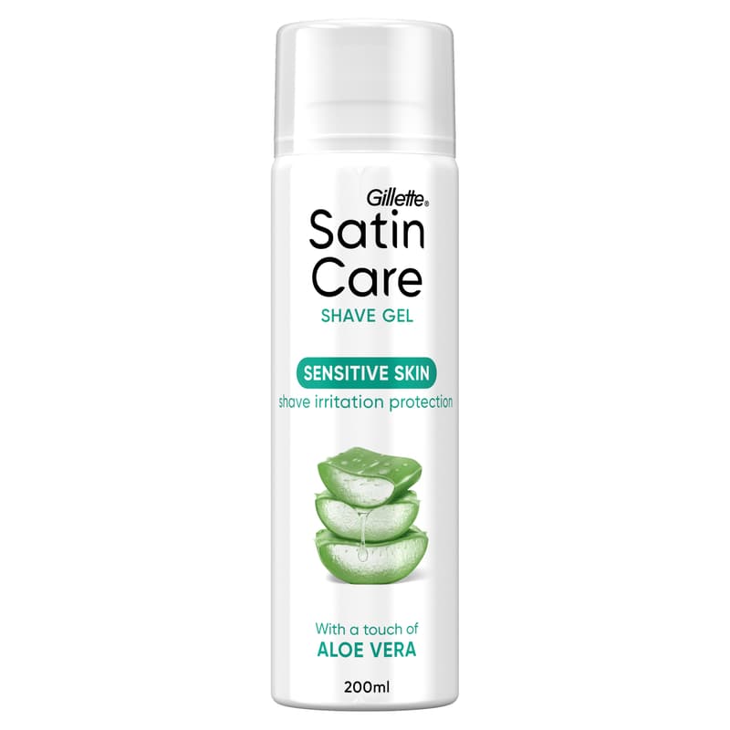 Gillette Satin Care Sensitive Aloe Vera Glide Borotvazselé, 200 ml