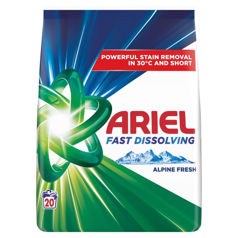 Ariel Washing Powder 1.1 KG kg Washes, Mountain Spring