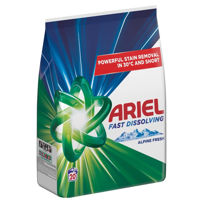 Ariel Washing Powder 1.1 KG kg Washes, Mountain Spring