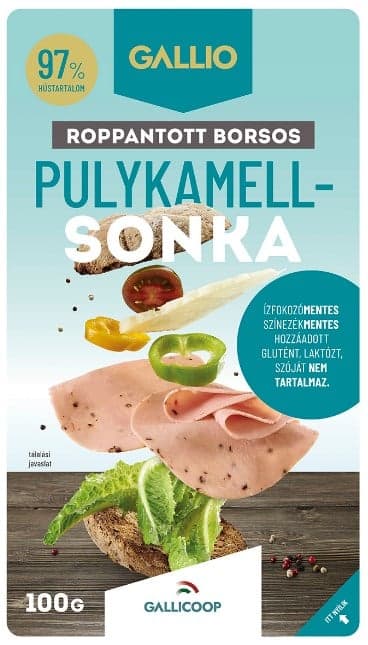 Gallio turkey breast ham 100g with natural pepper