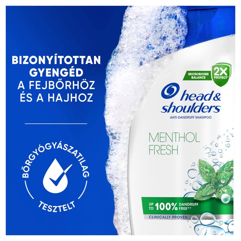 Head & Shoulders Menthol Fresh Korpásodás Elleni Sampon Bármely Hajtípusra, 250 ml