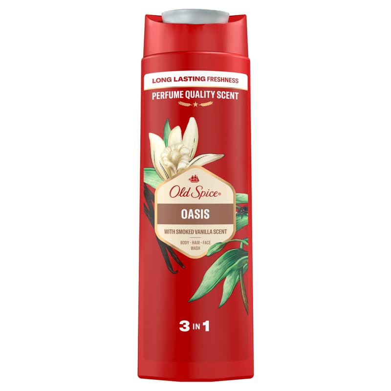 Old Spice Oasis 3 az 1-ben Tusfürdő és Sampon, 400 ml