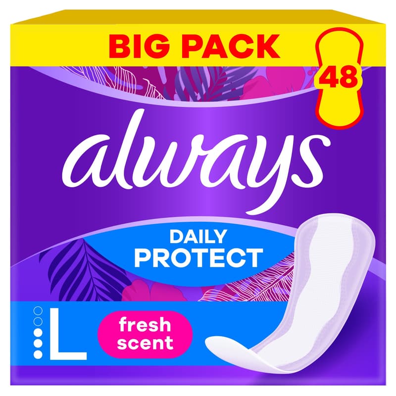 Always Daily Protect Fresh Scent Long 48ct