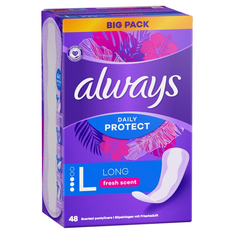 Always Daily Protect Fresh Scent Long 48ct