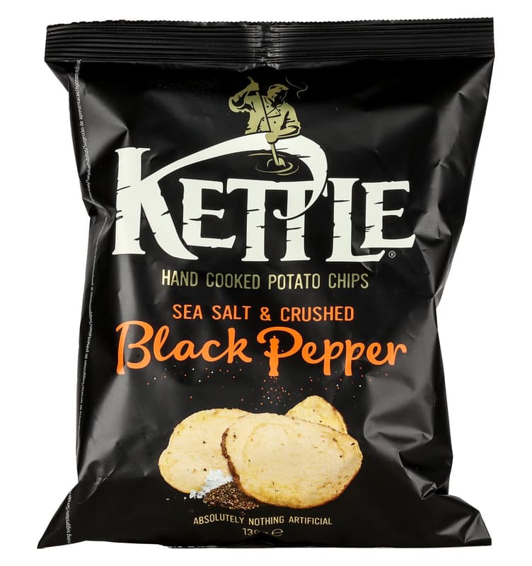 Kettle seasalt&crushed pepper chips