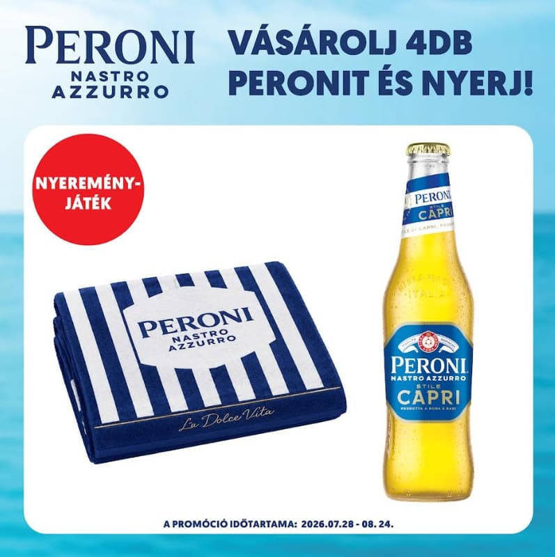 Peroni Nastro Azzurro Stile Capri (lager beer alk. 4,2% (V/V)