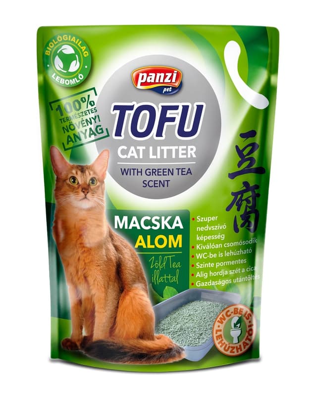 Panzi Tofu cat litter with green tea fragrance