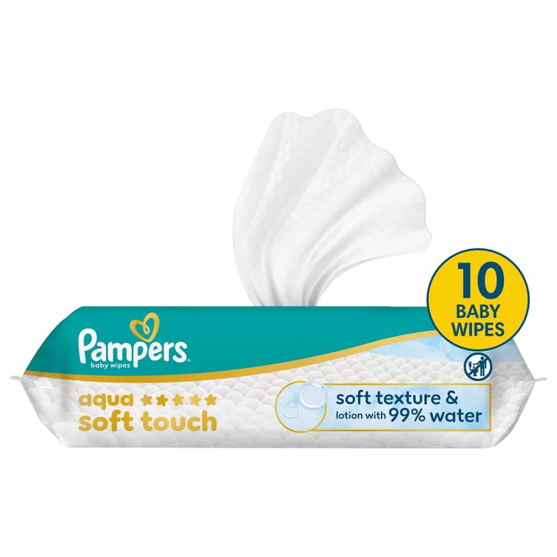 Pampers Harmonie Aqua Baby Wipes 1 Pack = 10 Wipes