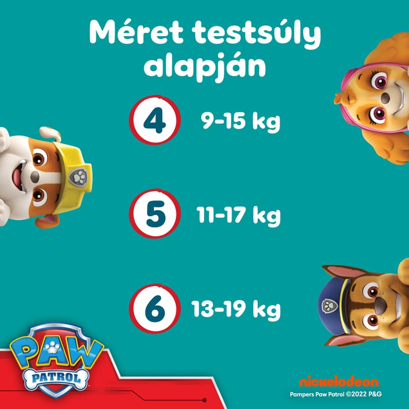 Pampers Baby-Dry Pants Paw Patrol Edition Size 4, 72 Nappies, 9kg - 15kg